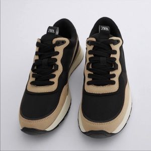 Zara contrast mesh sneakers. Worn once at a park. Great condition.